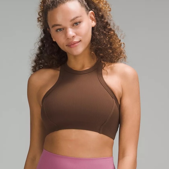 lululemon athletica Other - NWT Ribbed Nulu High-Neck Yoga Bra - Java size 8
